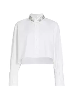 Укороченная рубашка с украшением Monica II A.L.C., белый