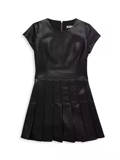 Платье Eddie из искусственной кожи для девочек Katiej Nyc, черный