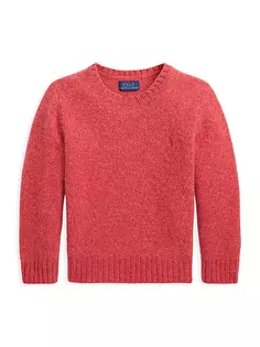 Шерстяно-кашемировый свитер для маленьких мальчиков и мальчиков Polo Ralph Lauren, красный