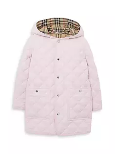 Стеганая куртка Reilly для маленьких девочек и девочек Burberry, цвет alabaster pink