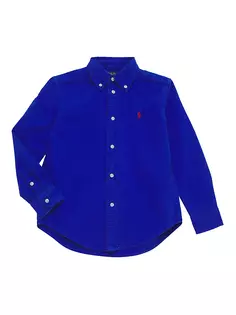 Оксфордская спортивная рубашка на пуговицах для маленьких мальчиков и мальчиков Polo Ralph Lauren, цвет sapphire star