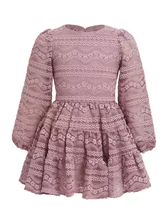 Многоярусное кружевное платье Sienna для девочек Bardot Junior, цвет dusty pink