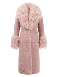 Пальто из кашемировой козы с монгольской козой Gorski, розовый