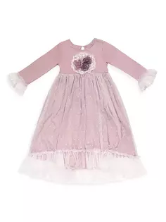 Платье Эмили для маленькой девочки Haute Baby, лиловый