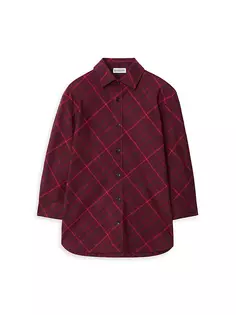 Рубашка на пуговицах Little Kid&apos;s Angelo Burberry, бордовый