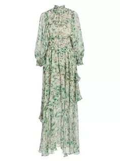 Платье макси с цветочным принтом и сборками Joplin Elliatt, мультиколор