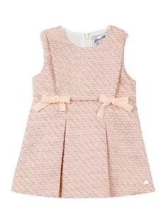 Твидовое платье без рукавов с бантом для маленьких девочек и маленьких девочек Tartine Et Chocolat, розовый