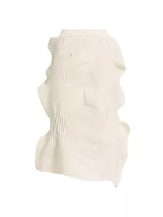 Трикотажная юбка миди Kone в стиле пэчворк Issey Miyake, белый