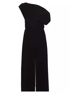 Креповое платье миди с открытыми плечами Proenza Schouler, черный