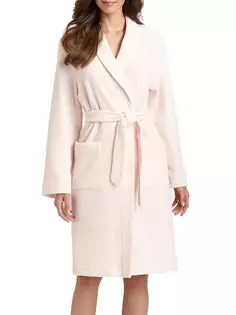 Плюшевый халат с запахом Hanro, светло-розовый