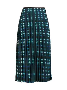 Плиссированная креповая юбка миди Piper Proenza Schouler White Label, мультиколор