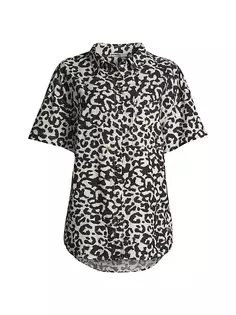 Рубашка из смесового хлопка с леопардовым принтом Michelle Change Of Scenery, цвет mia leopard