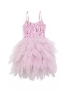 Платье-пачка с плюмажем для маленьких девочек и девочек Tutu Du Monde, фиолетовый