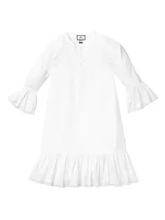 Ночная рубашка Arabella для маленьких девочек, маленьких девочек и девочек Petite Plume, белый