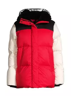 Лыжная куртка Ripstop Puffer с цветными блоками Head Sportswear, красный