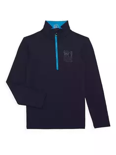 Куртка Benno с полумолнией до половины для маленьких мальчиков и мальчиков Bogner, синий