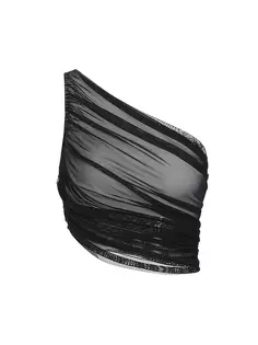 Топ бикини на одно плечо Diana Norma Kamali, цвет black mesh