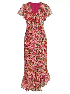 Платье миди Vilma с цветочным принтом Astr The Label, мультиколор
