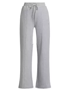 Спортивные брюки из хлопкового флиса с мотивом в виде сердечек Terez, серый