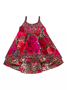 Платье с рюшами и принтом роз для маленьких девочек Camilla, цвет heart like a wildflower