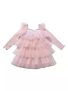 Многослойное платье-пачка для маленьких девочек и девочек Petite Hailey, розовый