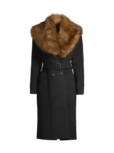 Пальто The Wonder из искусственного меха Undra Celeste, черный
