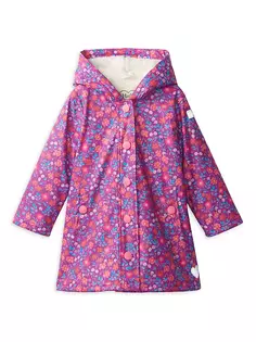 Куртка на подкладке из шерпы с яркими цветами для маленьких девочек и девочек с дикими цветами Hatley, цвет holly hock