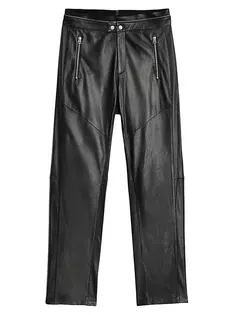 Кожаные байкерские брюки Sedona Rag &amp; Bone, черный