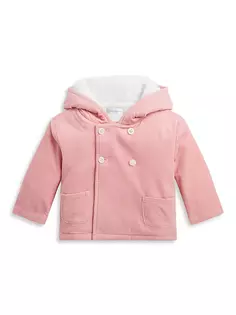 Двубортная куртка с капюшоном для маленьких мальчиков Polo Ralph Lauren, цвет tickled pink
