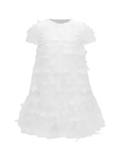 Платье для девочки с аппликацией в виде бабочки Bardot Junior, слоновая кость