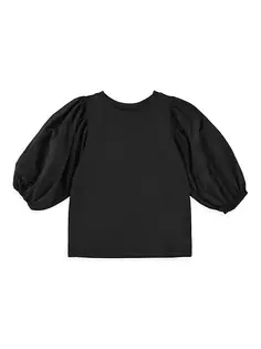 Рубашка Kayla с объемными рукавами для девочек Dl1961 Premium Denim, черный