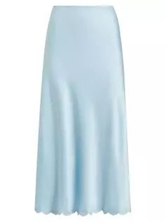 Шелковая юбка-миди Elowen D Ô E N, синий