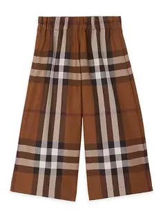 Брюки в клетку Debbie для маленьких детей и детей Burberry, цвет archive beige check