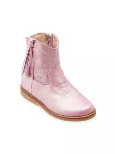 Замшевые сапоги Hannah Western для маленьких девочек, маленьких девочек и девочек Elephantito, цвет metallic pink