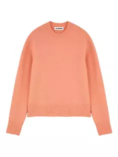 Шерстяной свитер с круглым вырезом Jil Sander, цвет peach pearl