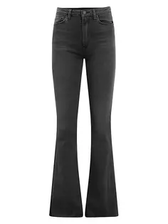 Расклешенные джинсы с высокой посадкой Petite Holly Hudson Jeans, черный