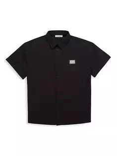 Рубашка с короткими рукавами Little Boy&apos;s &amp; Boy&apos;s Dolce&amp;Gabbana, черный