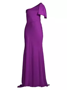 Атласное платье Aubrey на одно плечо Sachin &amp; Babi, цвет sparkling grape