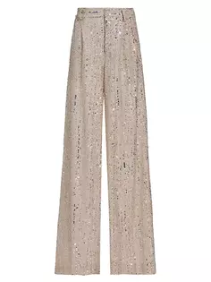 Широкие брюки Tate с пайетками Aknvas, цвет opal sand