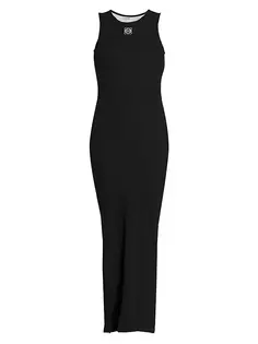 Платье макси на бретелях Anagram Loewe, черный