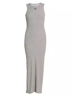 Платье макси на бретелях Anagram Loewe, серый