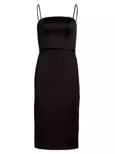 Атласное платье-футляр «Герцогиня» Amsale, черный