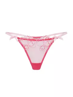 Тюлевые стринги Maysie с вышивкой Agent Provocateur, цвет fuchsia baby pink