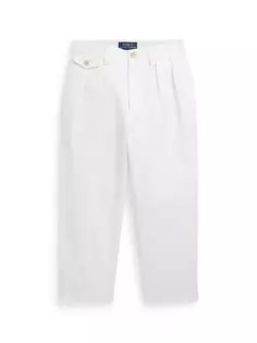 Хлопковые брюки свободного кроя для маленьких мальчиков Polo Ralph Lauren, цвет deckwash white