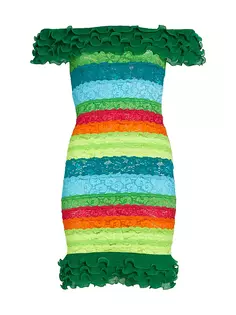 Мини-платье Cecilia с кружевной повязкой в полоску Bruceglen, цвет cecilia stripe