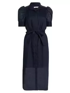 Платье-рубашка Gillian с поясом Frame, темно-синий