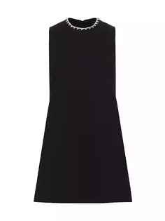 Платье прямого кроя с кристаллами в форме сердца Area, черный