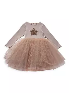Платье-пачка Candy Cane Cane Cane для маленьких девочек и девочек Petite Hailey, золото