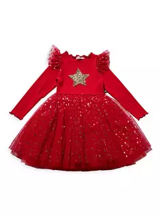Платье-пачка Candy Cane Cane Cane для маленьких девочек и девочек Petite Hailey, красный