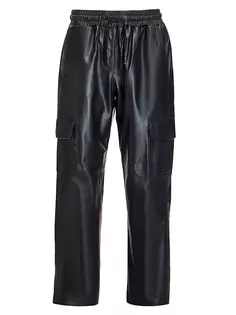Кожаные брюки-карго Maximilian, черный